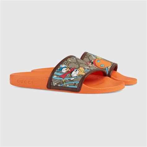 pato donald gucci|gucci donald duck slide sandals.